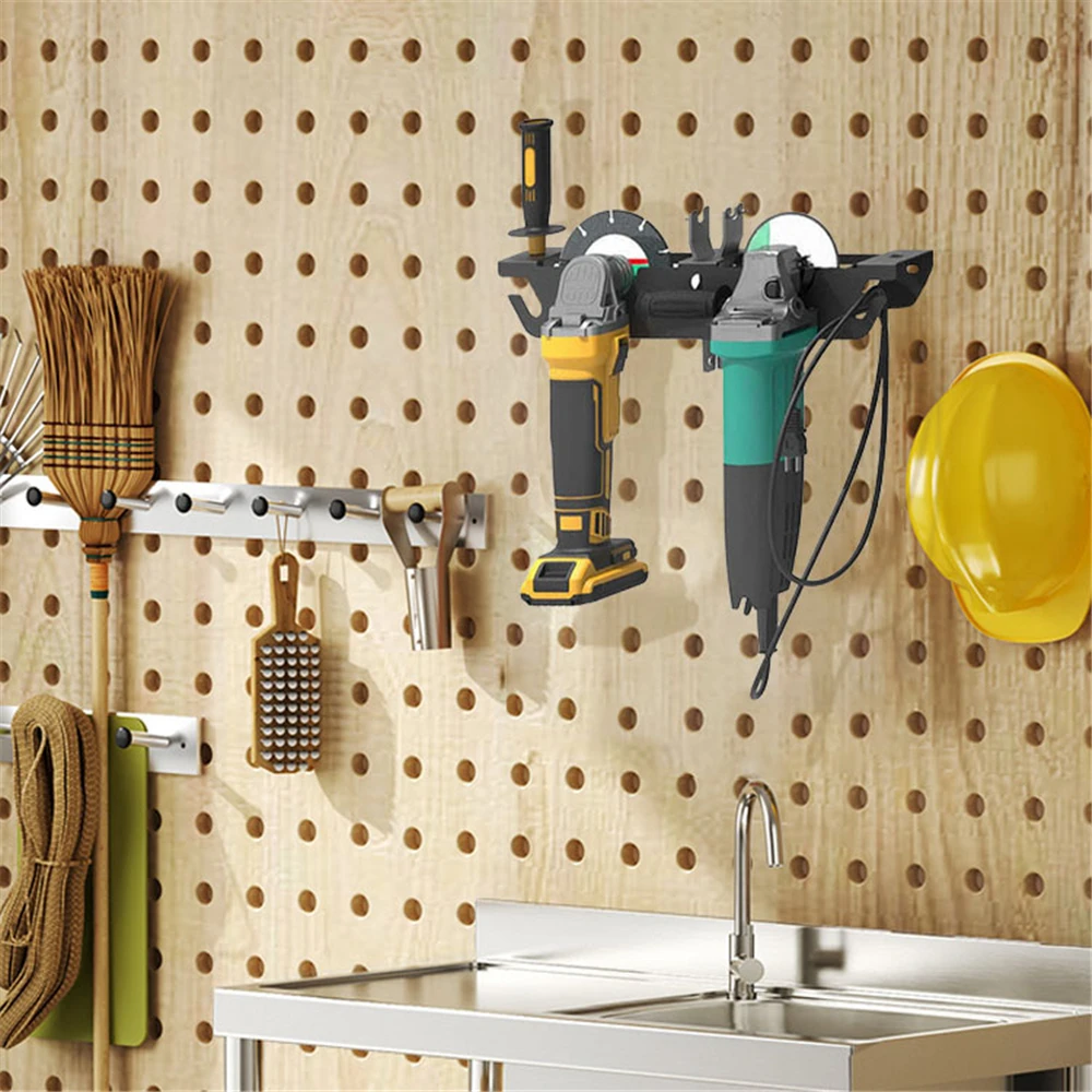 Angle Grinder Storage Rack Wall Mounted Organizer Bracket Mechanical Garage Wall Grinding Machine Drilling Rack Holder
