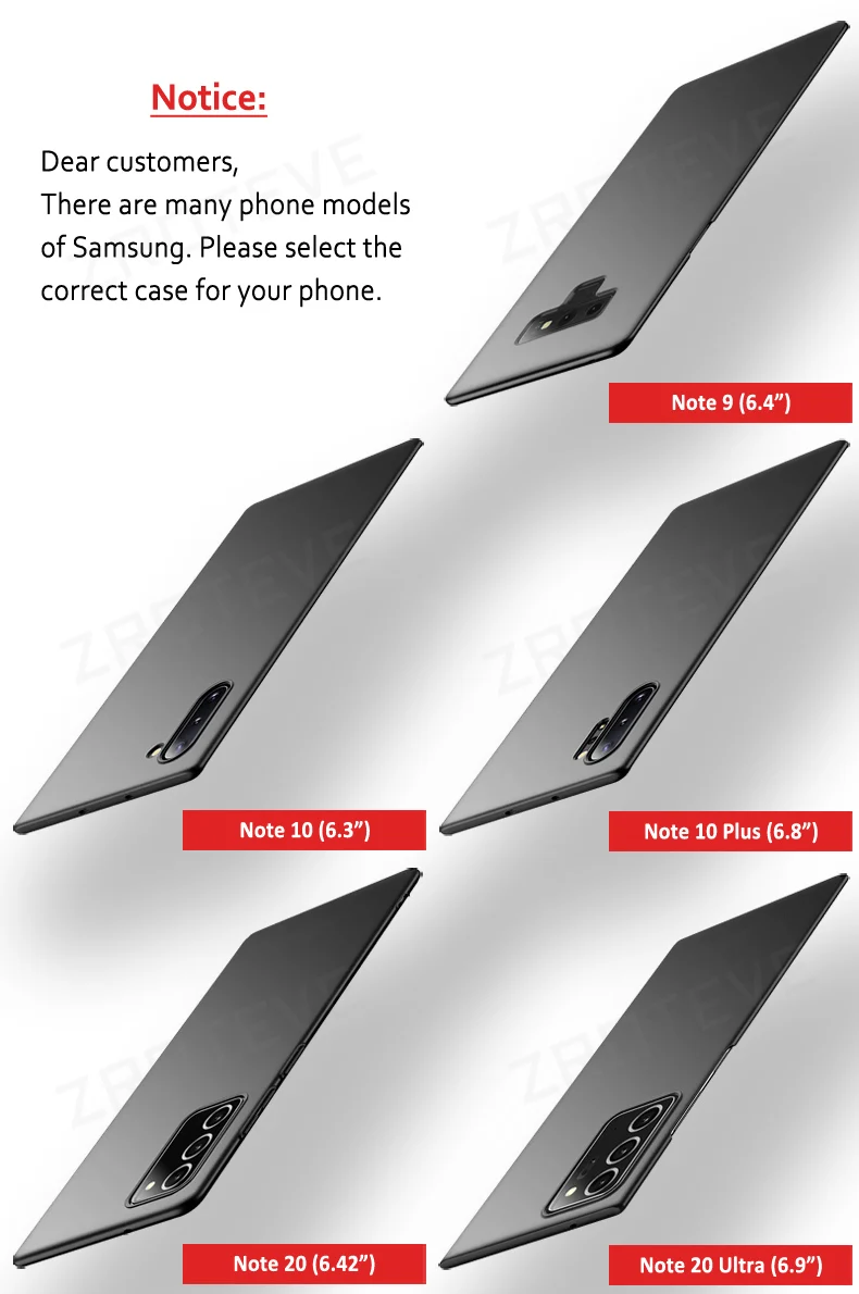 Für Samsung Note 20 Ultra Fall Zroteve Slim Hard PC Matte Abdeckung Für Samsung Galaxy Note 20 10 9 Note 9 Note 10 Plus Telefon Fällen – Detail 6