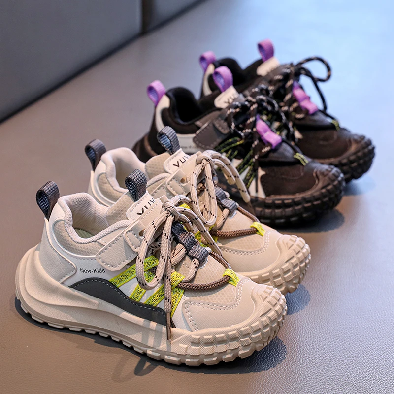 Kids Mesh Basketball Shoes Chunky Sneakers for School and Sports