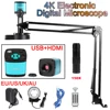 48MP 4K 1080P HDMI USB Industrial Video Digital Microscope Camera 150X Zoom C Mount Lens Cantilever stand For Repair Soldering 1