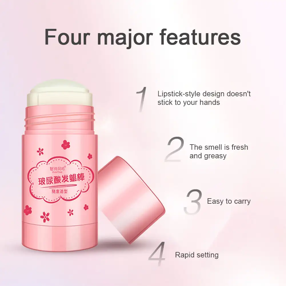 Solid Styling Hair Wax Stick Crushed Hair Finishing Balm Long Styling Hair Finishing Stick Styling Balm Wholesale Makeup 3