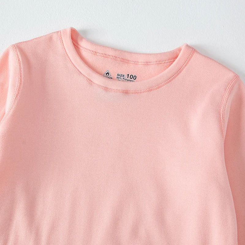 Children's Spring Solid Color Long-sleeved Bottoming Shirt Boys Casual Joker T-shirts Girls Sweet And Lovely Long Sleev 5/1 Pack children clothes