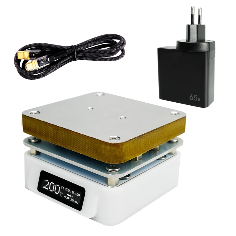 

1Set T55 Smart Mini Thermostat Adjustable Heating Soldering Station PCB Preheating Station Plastic+Metal
