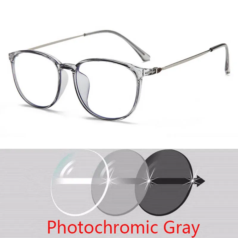 Anti-UV Finished Optical Eye Glasses Myopia Lens For Women Men Sun Photochromism Eyeglasses Degree Oculo -0.5 -1.0 -2.0 To -6.0 4