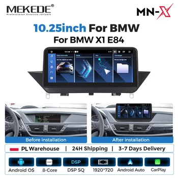 MEKEDE Reproductor Multimedia para Auto con Android 15 de 8 Núcleos, CarPlay Inalámbrico para BMW X1 E84 2009-2015, 4G LTE, WIFI, BT, DSP, Android Auto, GPS, Navegación, Autoradio, Compatible con SWC, Idrive, Cámara de Retroceso, Stock Local en la UE 1
