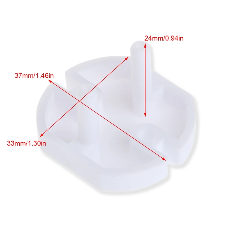 10PCS Baby White Electric Socket Outlet Plug for Protection Security Safety Child Two Phase Safe Lock Cover Kids Sockets