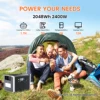 2400W 2600W Portable Power Station 2048Wh Lifepo4 Battery Solar Generator Fast Charging UPS Energy Storage Supply for Camping 3