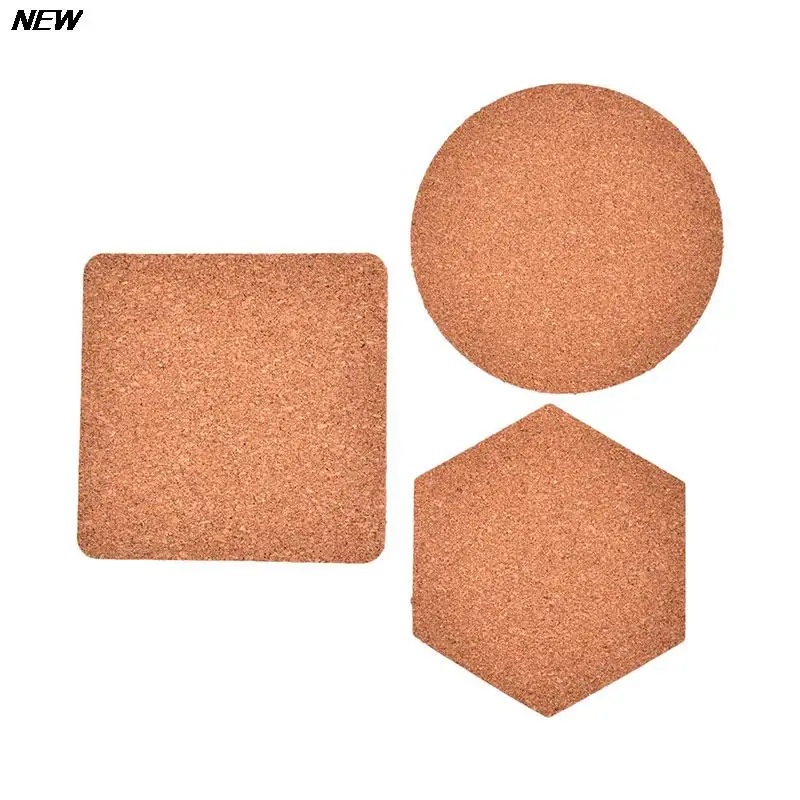Hexagon Square Cork Board Message Board Photo Wall Adhesive Self-adhesive Background Wall Publicity Column Cork Sticker 1*