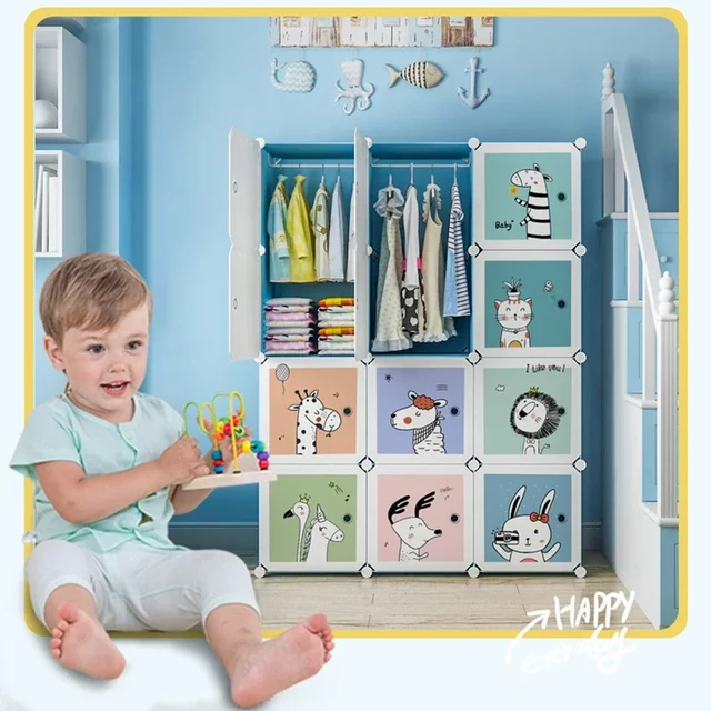 Baby Storage Organizer armadio comò armadio cubo armadio plastica Armarios  Para Sala De Estar mobili camera da letto LQXP - AliExpress