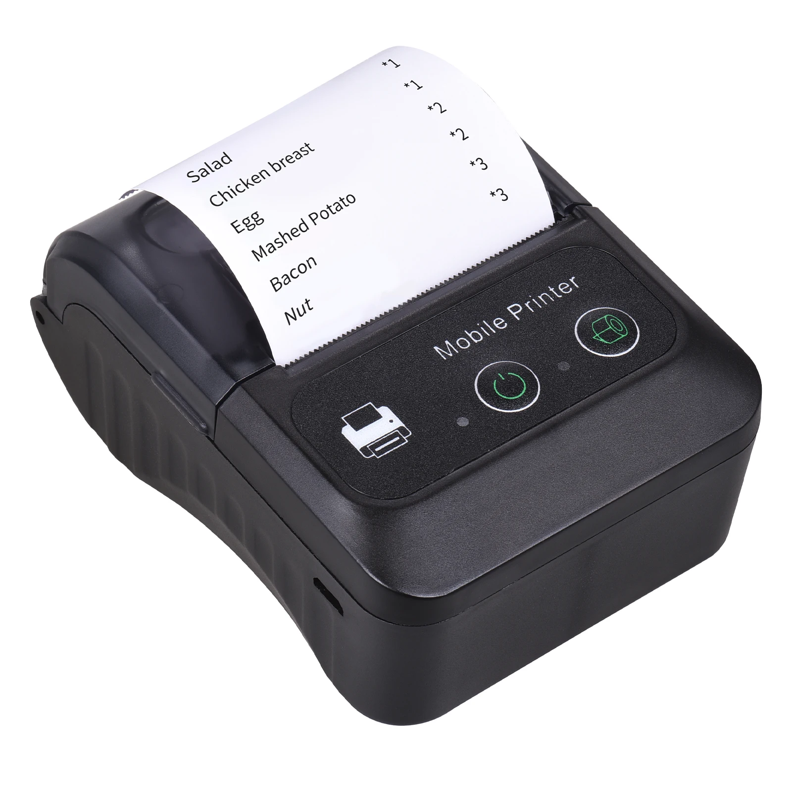 2 Inch Thermal Receipt Printer 58mm Mini Portable Wireless Printer BT USB Bill POS Mobile Printer Support ESC/POS Print