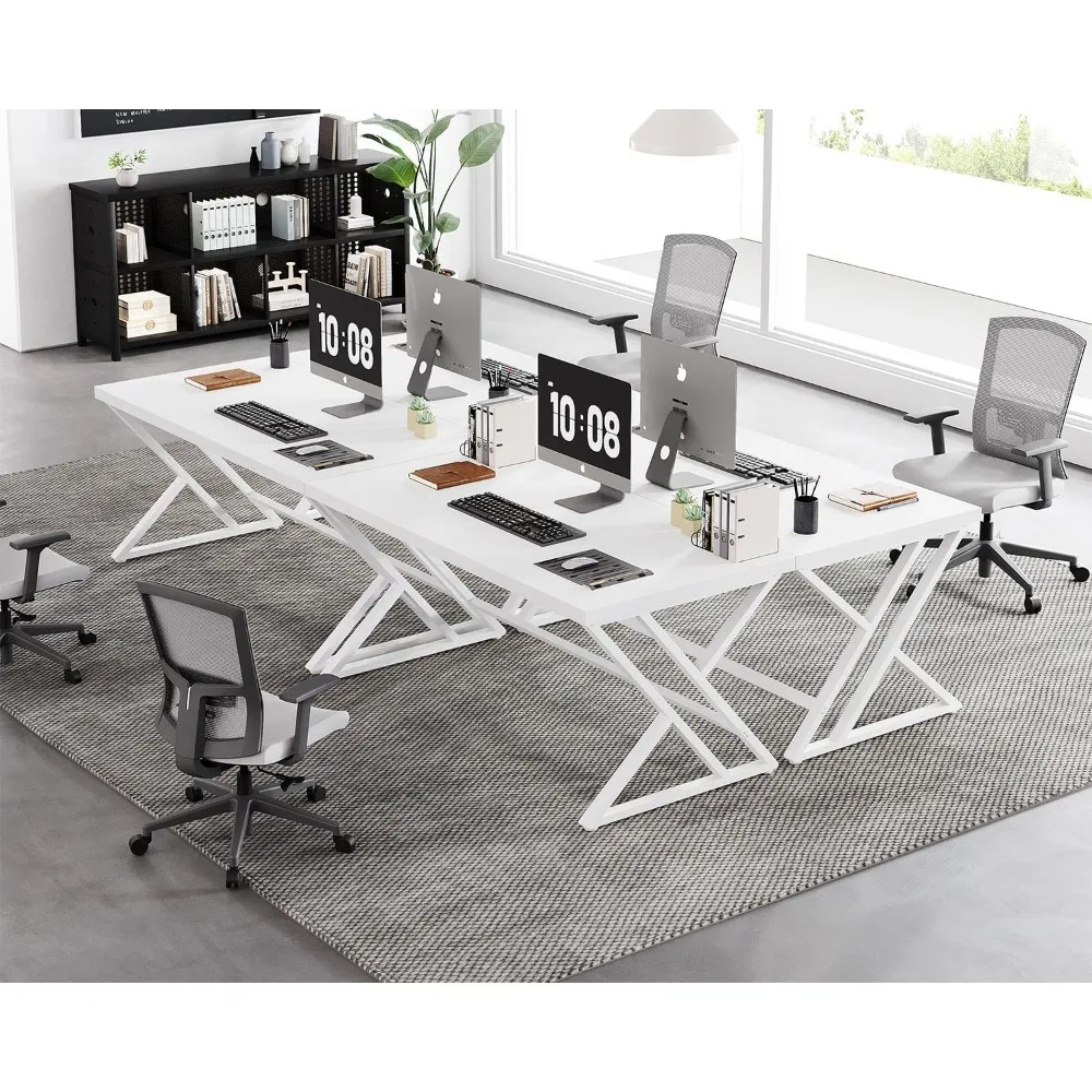 contemporary wooden desk for home office, stylish pc and writing desk, metal and wood executive workstation, minimalist desk for