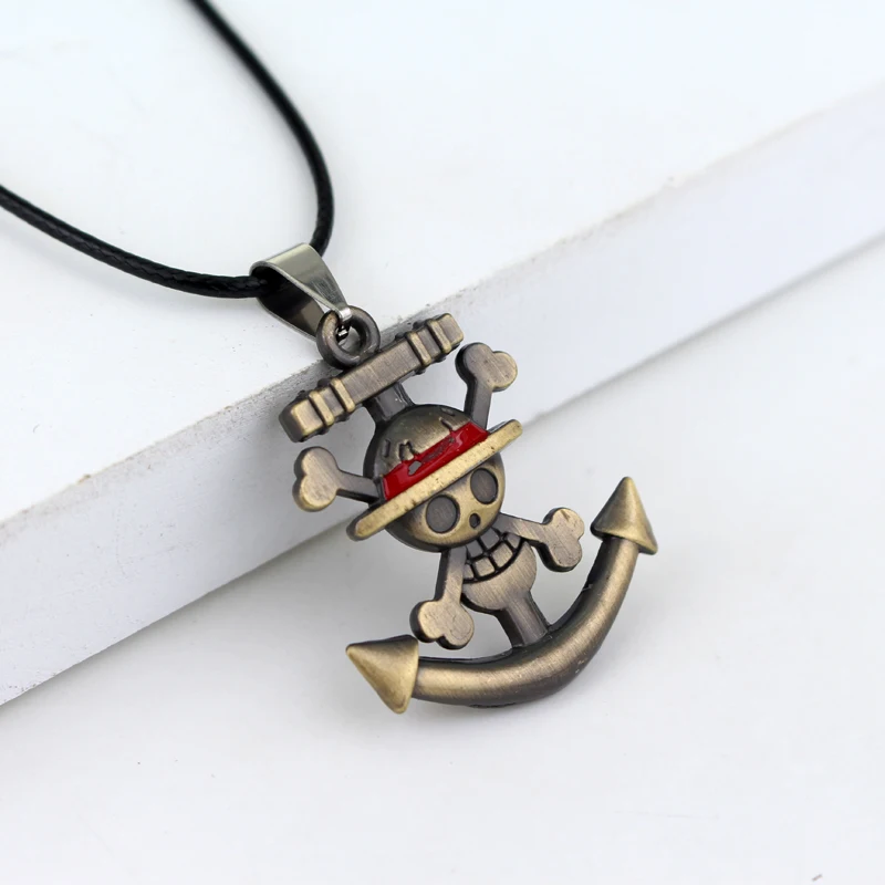 

Аниме ONE PIECE Monkey D. Ожерелья с подвеской в виде черепа Луффи, очаровательные украшения