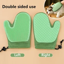 Enhanced Pet Grooming Glove: Efficient Hair Remover & Gentle Massage Tool - One Size (Light green)