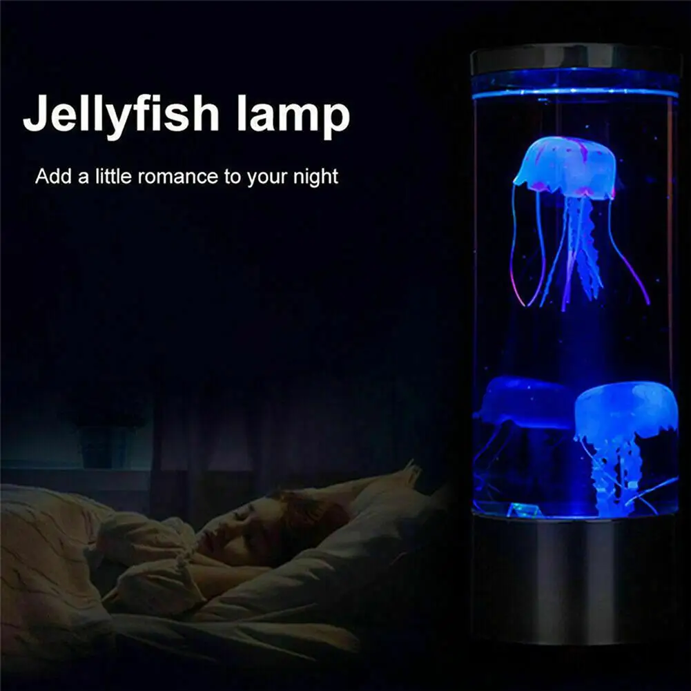 

LED Jellyfish Lava Lamp Night Light for Kids Adults Home Office Bedroom Decor Usb Color Changing Atmosphere Night Light