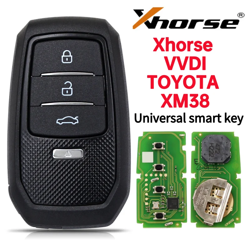

XNRKEY Universal Xhorse vvdi Key XSTO01EN XM38 Smart Key Fob For Toyota Lexus 4D 8A 4A Chip Support 312 314 315 434MHZ Generate