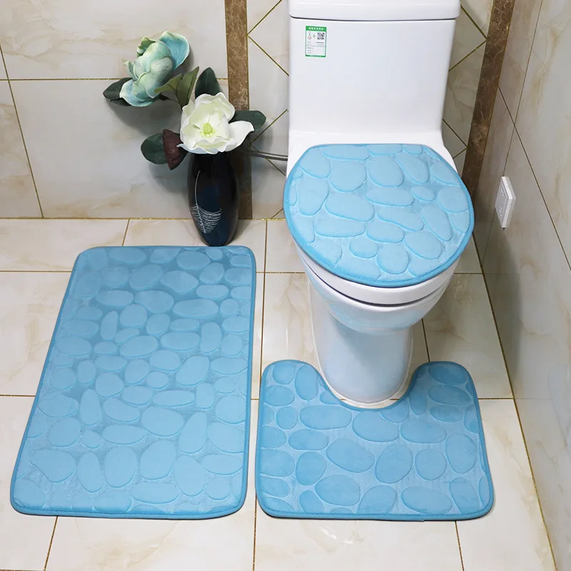 Cobble Bathroom Mat Bathroom Absorbent Mat Toilet Quick-drying Non-slip Mat  Bathroom Mat Set Rug Bathroom - AliExpress
