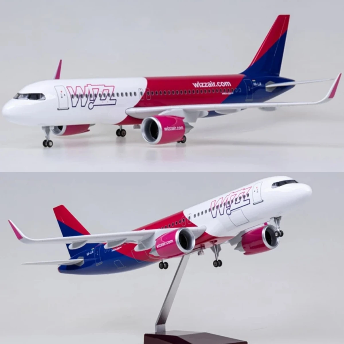 1:80 47 センチメートルホイール & Led 軽飛行機航空機エアバス