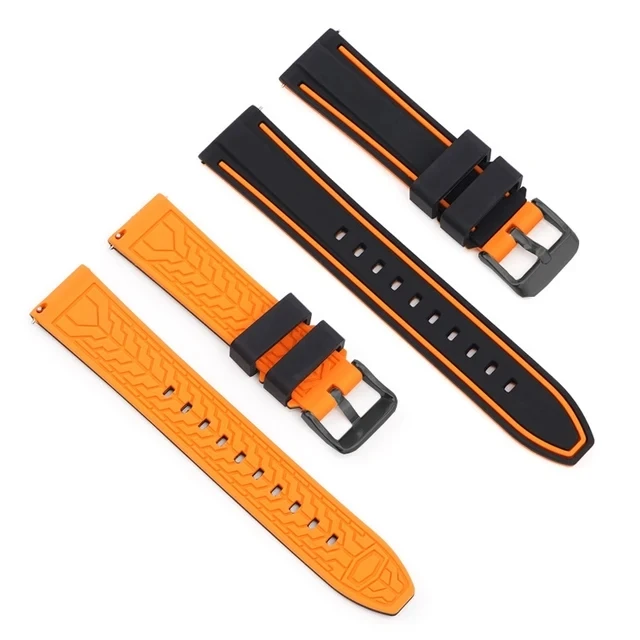 Deluxe Silicone Quick Release Watch Band - Durable Rubber Strap Replacement