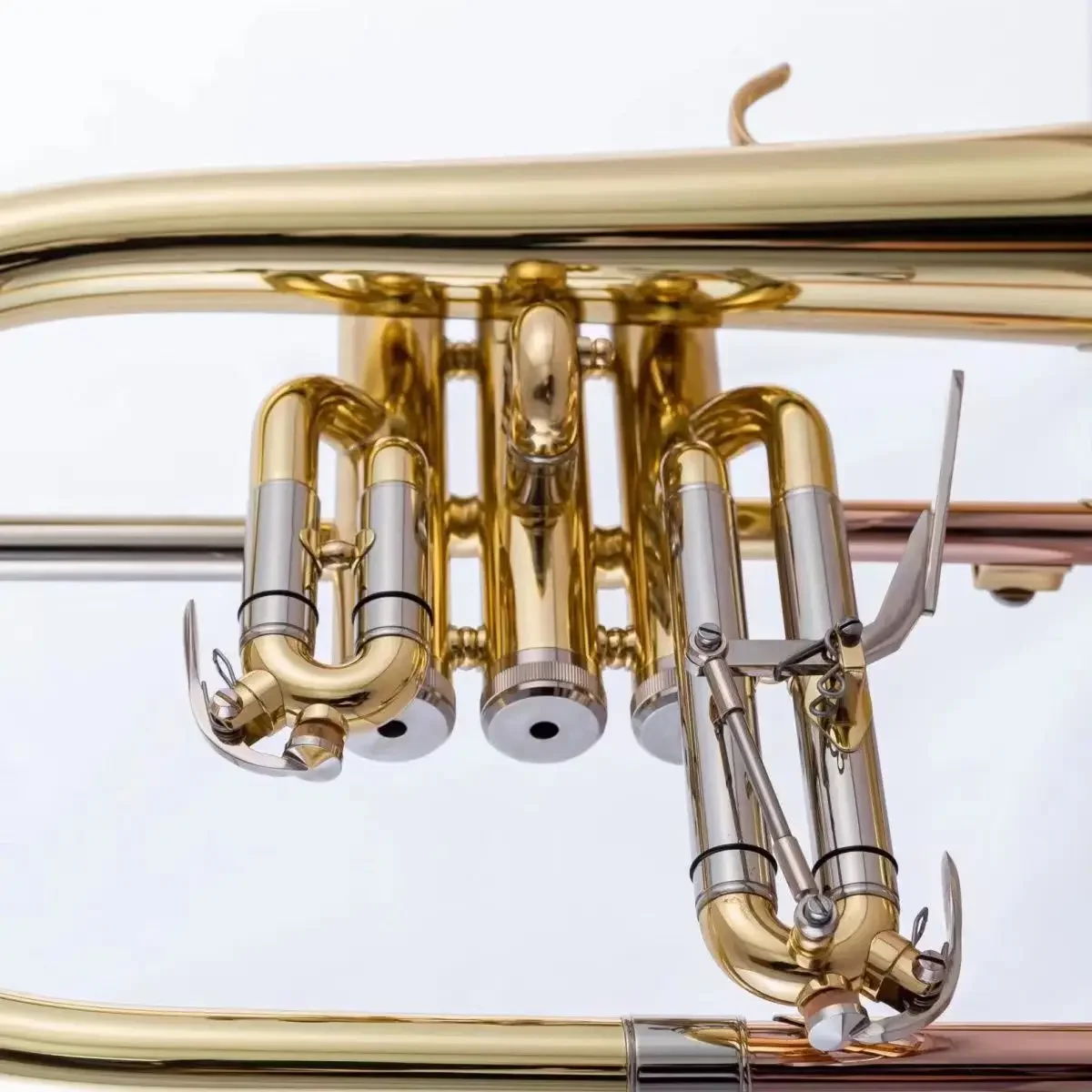 Brand New Professional Flugelhorn Gold Lacquer With Case Profession Flugelhorns Bb Yellow Brass Bell