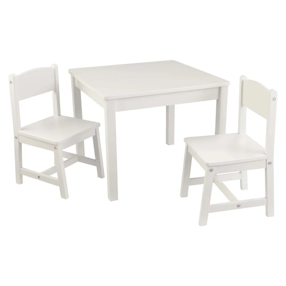 

Wooden Aspen Table & 2 Chair Set, Children's Furniture - White