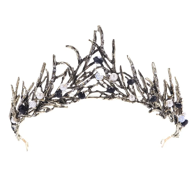 Baroque Crystal Pearl Tiaras And Crowns Rhinestone Prom Diadem Headband Party Wedding Bridal Hair Accessories Jewelry Crown Gift jewelry accessories jewelry set hair accessory hair headdress bridal headwear