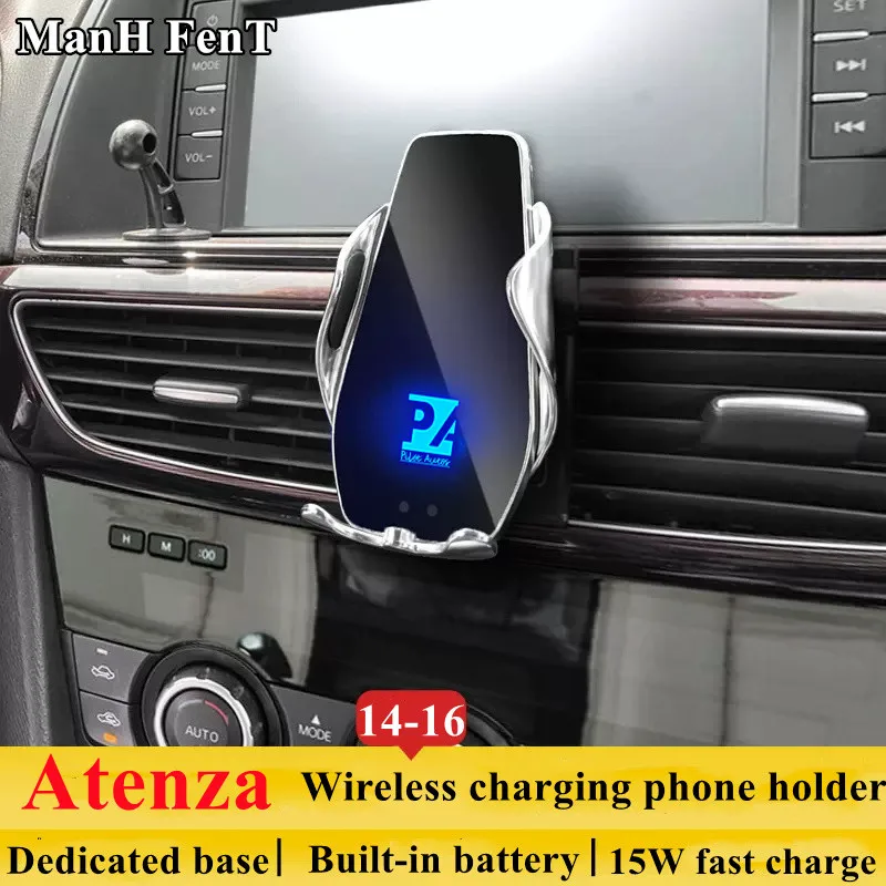 

For 2014-2016 Mazda Atenz Phone Holder Wireless Charger Car Mobile Phones Mount Navigation Bracket GPS Support 360 Rotating