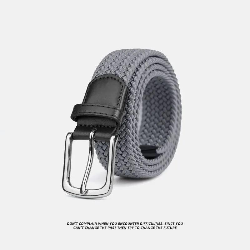 Elastischer Gürtel ohne Loch für Herren; gewebter elastischer Bund für Golfhose – Detail 3
