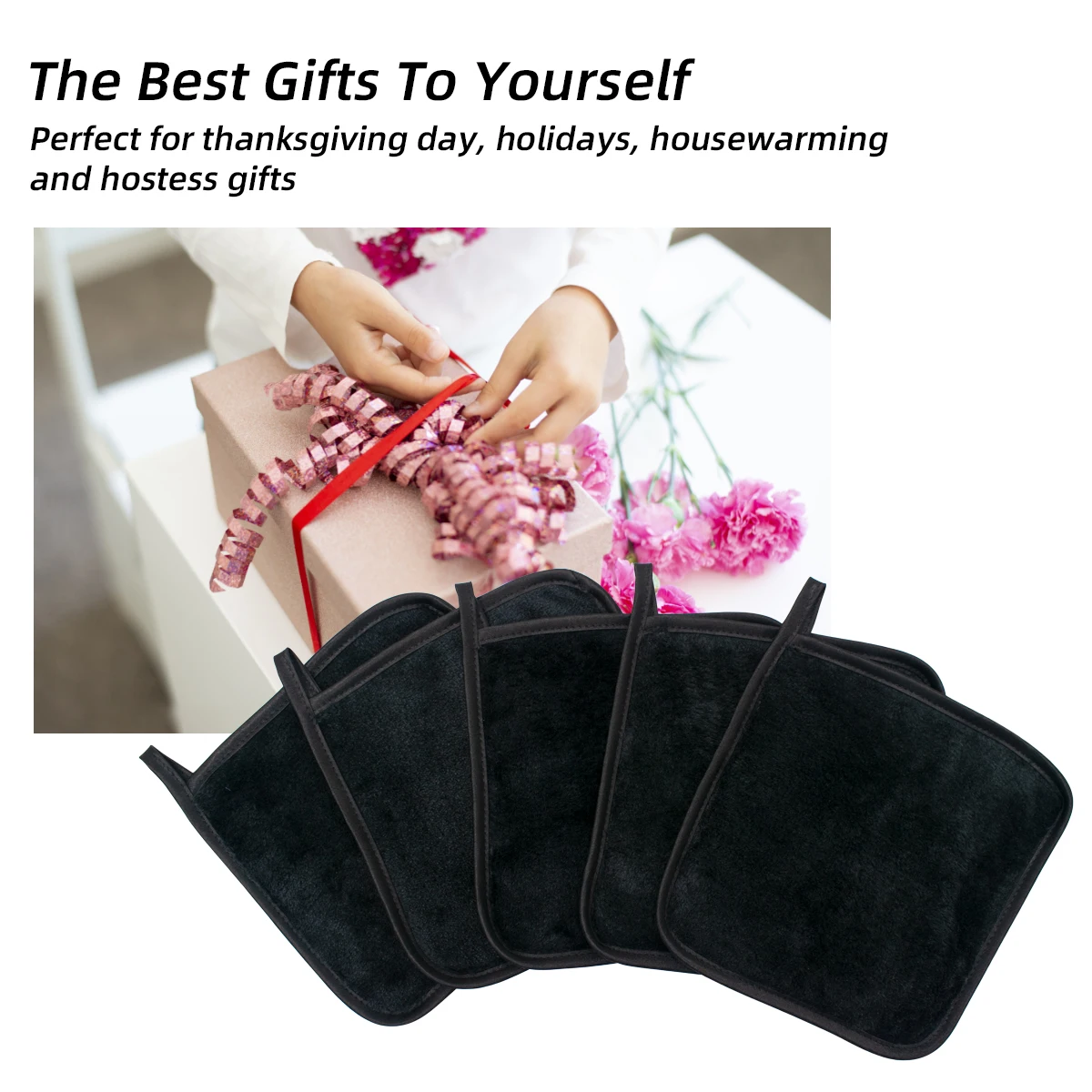 Makeup Remover Pads 2Pc Makeup Remover Cloth Towels Washcloth Reusable Washable