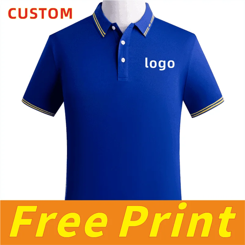 Cotone casual t-shirt su misura estate polo camicia stampa logo ricamo logo uomini e donne abiti