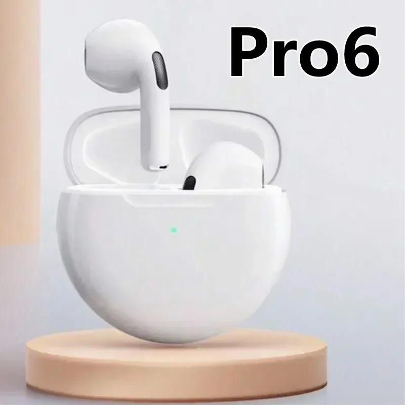Pro 6 TWS Bluetooth Earphones for iPhone Wireless Bluetooth Headset Noise Cancelling Earbuds with Mic Pro6 Wireless Headphones 2