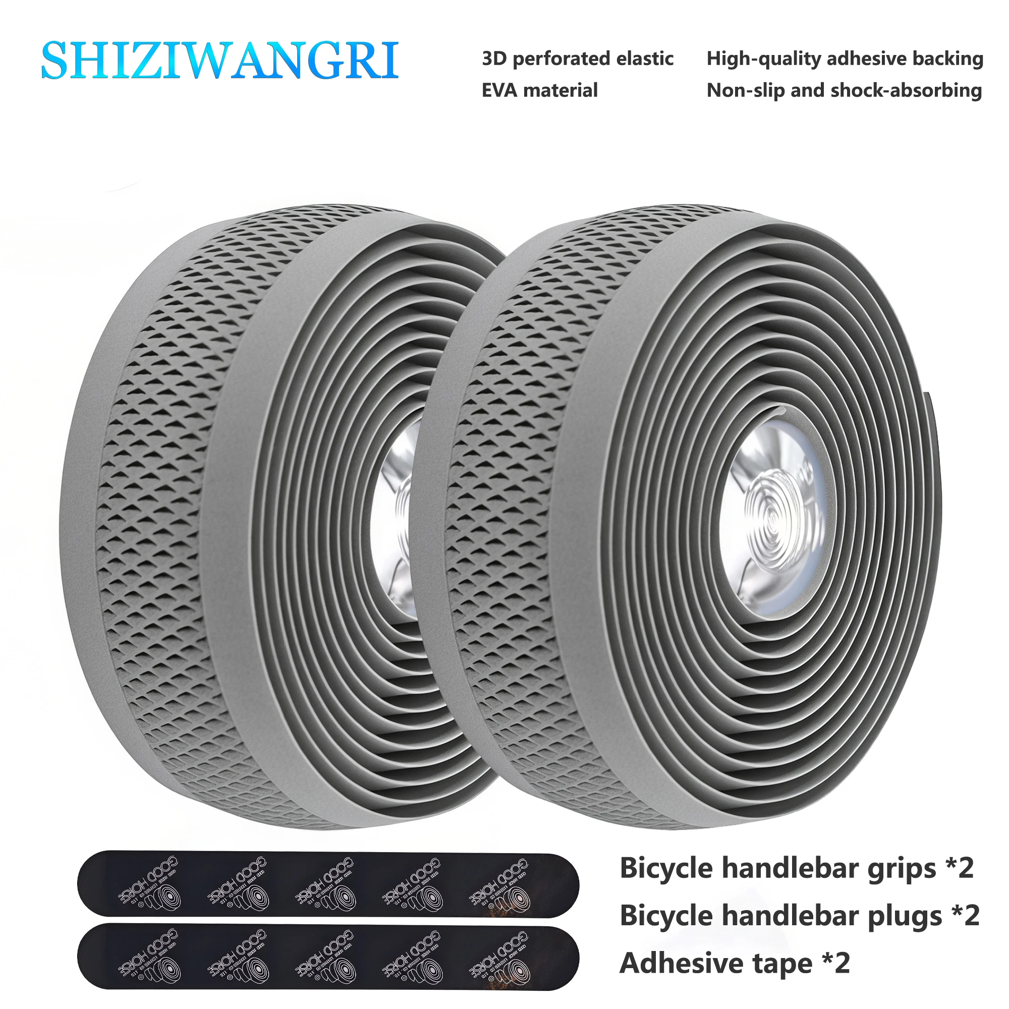 Hohl Rennrad Lenker Bänder Fahrrad Lenker Band PU + EVA Fahrrad Anti-rutsch Stoßfest Bar Wraps Befestigungs Riemen weiß/Schwarz – Detail 12