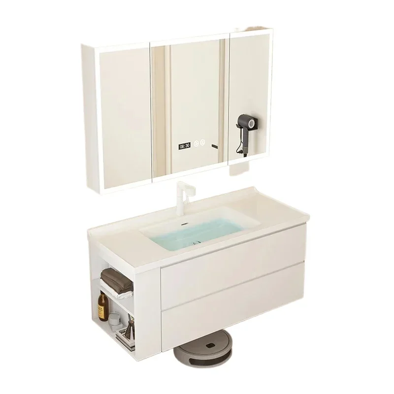 Nordic Cream Style Bathroom Cabinets Wall-mounted Smart Mirror Cabinets Comfortable Atmosphere Home Furniture Muebles Bano FYBC