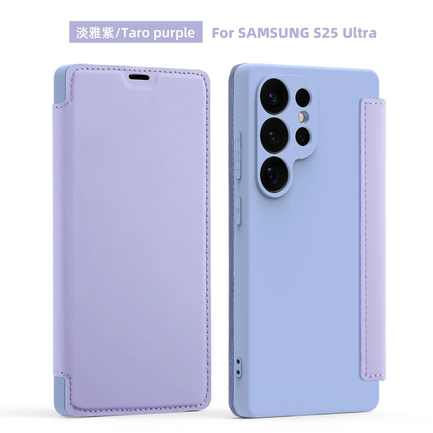 Leather Wallet Phone Case with Shockproof Matte Card Holder and Flip Liquid Silicone Cover