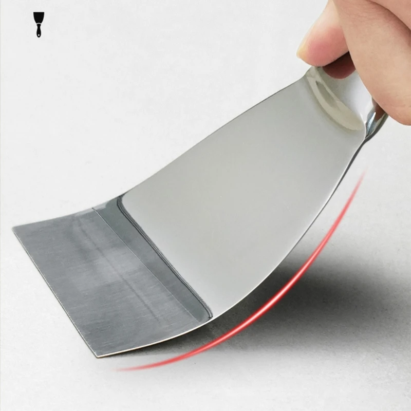 Metal Joint Knife Stainless Steel Scraper Comfortable Grip for Home Renovation Advertisement Wallpaper Removal 4