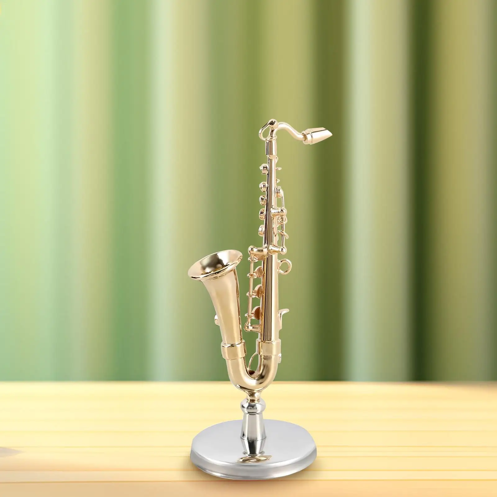 Saxophone Model Miniature Saxophone Model Collectible Musical Instrument With Stand Case For Display Home Decoration Christmas