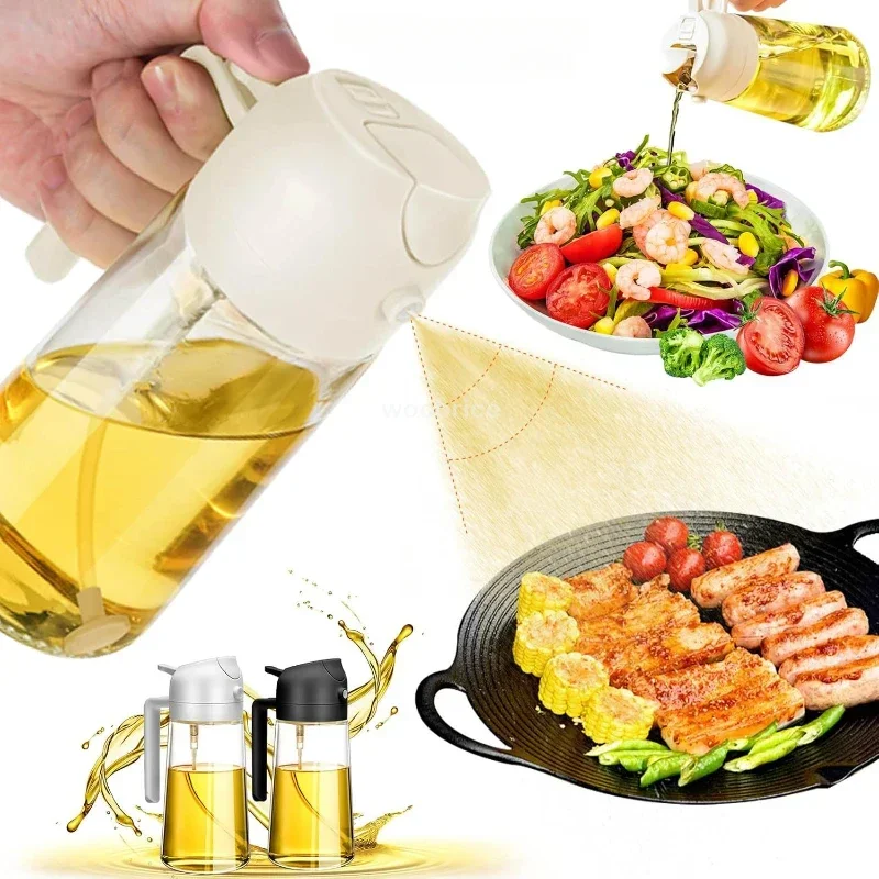 2 in 1 Olive Oil Sprayer Kitchen Oil Spray Bottle Olive Acid Sprayer Mouth for Cooking BBQ Baking OilsDispenser Accessories oil spray bottle spray bottle oil sprayer oil spray dispenser oil dispenser