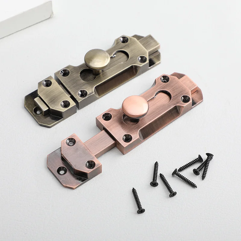 3/4/5 Inch Solid Zinc Alloy Security Dead Bolt Antique Door Slide Latch Lock Heavy Duty Gate Safety Sliding Bolt Latches puerta door latch