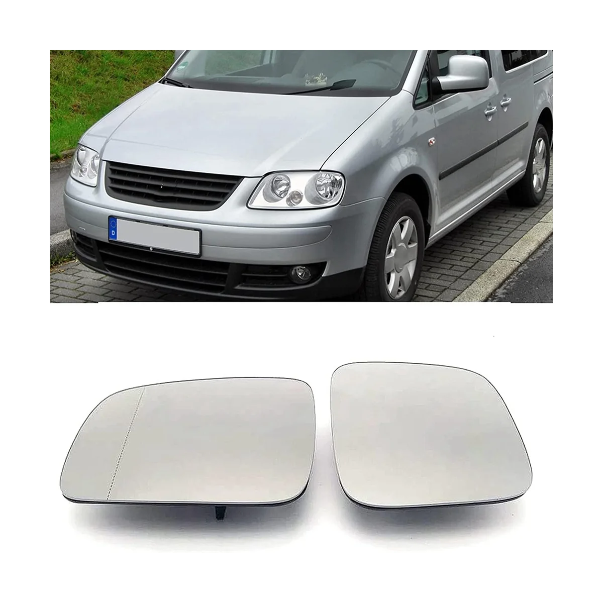 

Боковое зеркало заднего стекла с подогревом для VW Caddy 2004-2015 7H1857521 7H1857522, 2 шт.