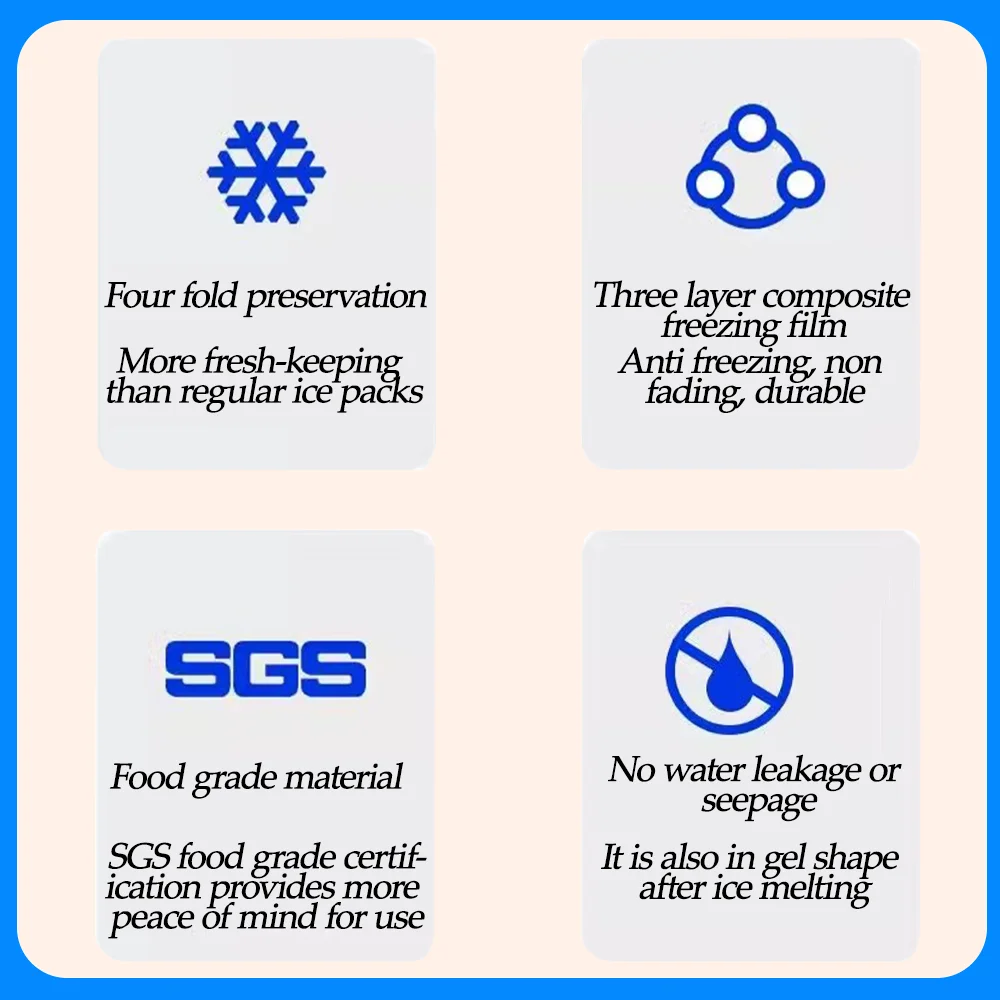 Self-Priming Ice Pack Bag Reusable Water Icing Cooler Bag Pain Cold Compress Drinks Refrigerate Food Keep Fresh Ice Packs