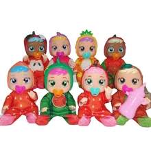 

6 Inch DIY Toy Crying Baby Doll with Pacifier Bottle Fruit Tears Dolls Cry Doll Children Birthday Christmas Gifts for Kids