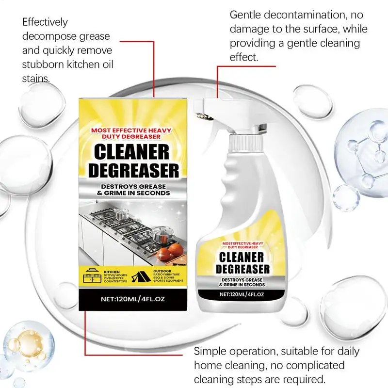 Stain Remover Spray Effective Professional Oil Stains Spray Safe Oil Remover Gentle Degreaser For Pots Stoves Pans Floors Sinks