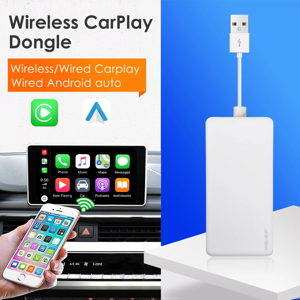 Ossuret Per Usb Wireless Carplay Dongle Wired Android Auto Ai Box Mirrorlink Car Multimedia Player Bluetooth Auto Connect