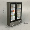 Miniature Shop Furniture Fridge Freezer Shelf Cool Drink Food Items Toy Mini Handcraft Dollhouse Simulation Scenario Display 2