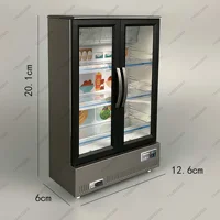 Miniature Shop Furniture Fridge Freezer Shelf Cool Drink Food Items Toy Mini Handcraft Dollhouse Simulation Scenario Display 2