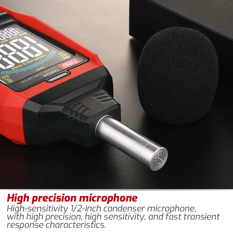 TASI TA652A TA652B Digital Sound Level Meter 30-130dB Noise Measuring Instrument Environmental tester LCD Screen 6
