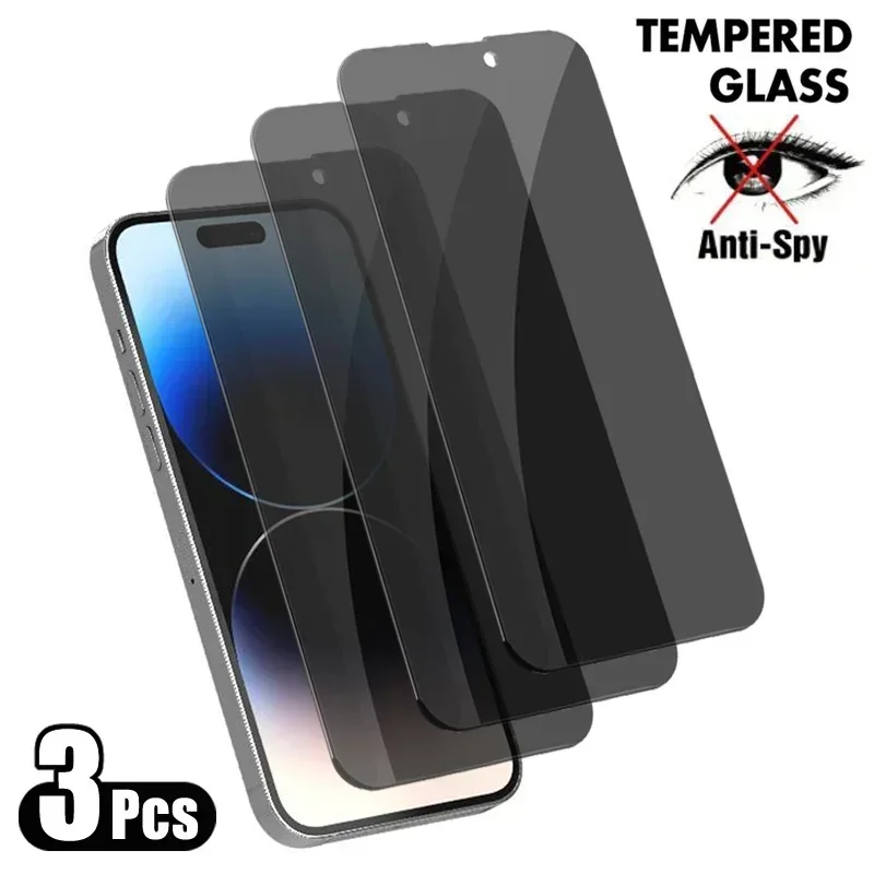 

3 шт., антишпионское закаленное стекло для iPhone 14 Plus 13 12 Mini 11 Pro Max