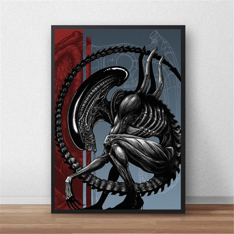 thumbnail image 1 of Alien Science Fiction Movie Astronaut Space Posters and Prints Wall Art Canvas Painting Picture Room Horror Home Decoration, 1 of 5