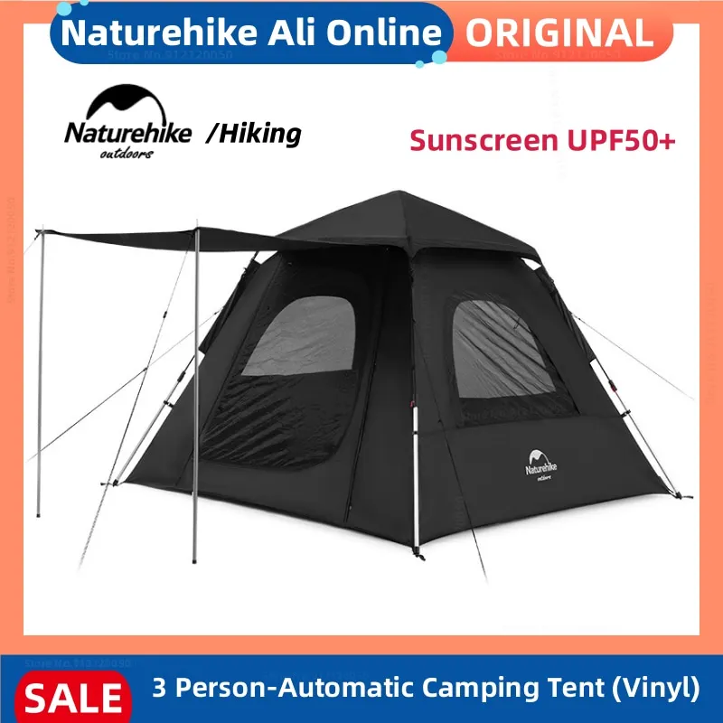 

Naturehike 3-4 Person Automatic Tent Outdoor Travel Portable Sun-protection Shelter Tent Beach Camping Waterproof One Touch Tent