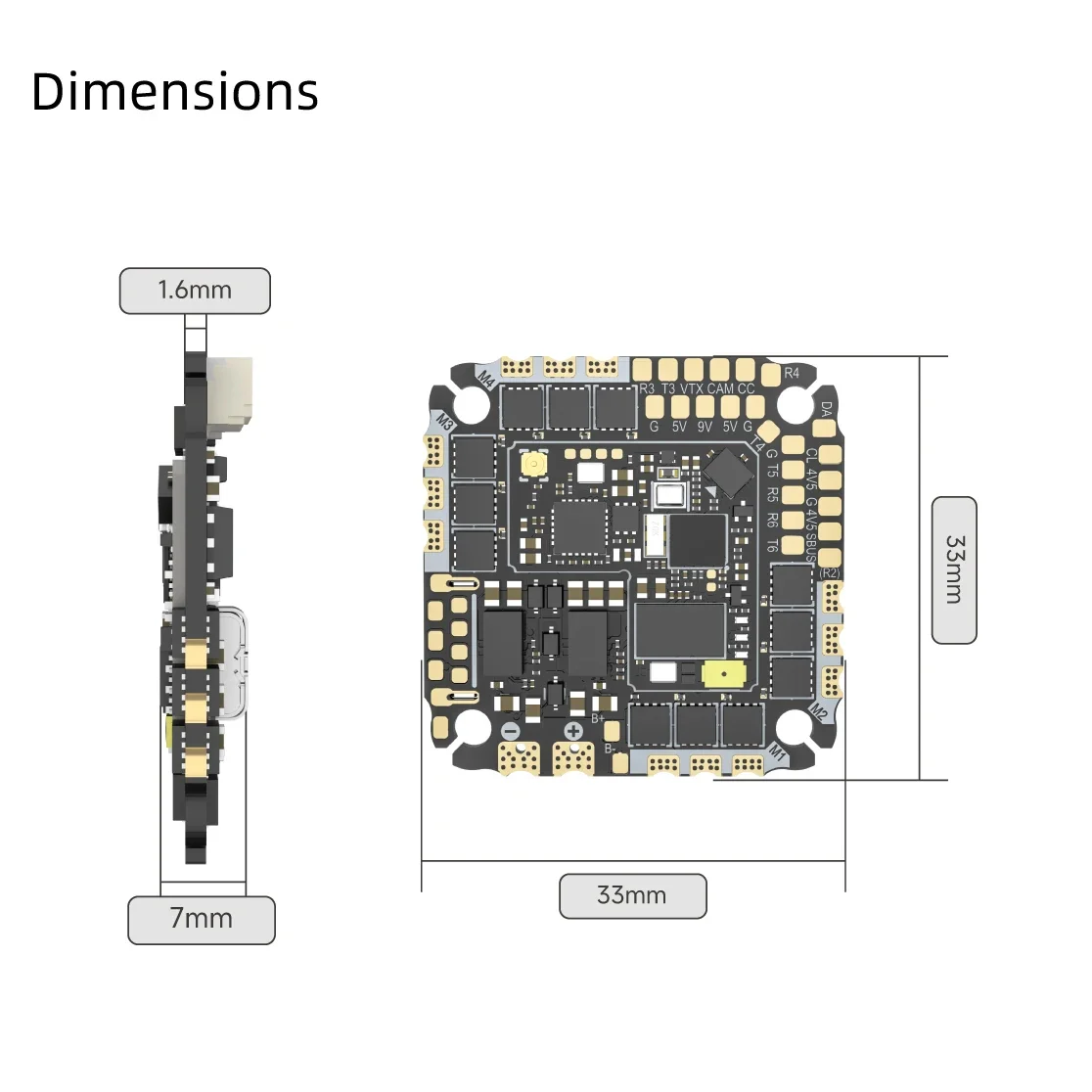 Speedybee F405 SpeedybeeF405 AIO V2 35A/40A 3-6S 5V/9V 1,5A BEC Betaflight Stack – Detail 16
