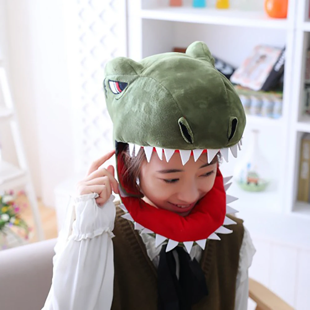 

Cute Cartoon Kawaii Plush Hat Toys Dinosaur Crab Fish Frog Crawfish Dress Up Cap Cosplay Kids Party Costume Headgear Gifts